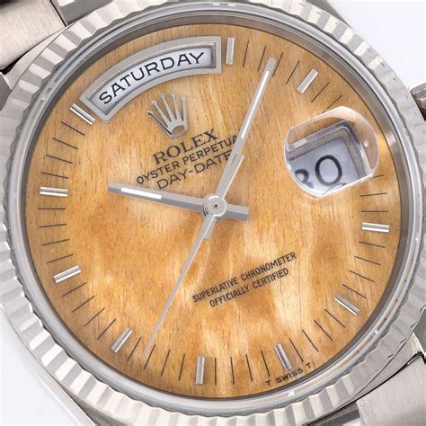 rolex 18249|Rolex 18239 wood dial.